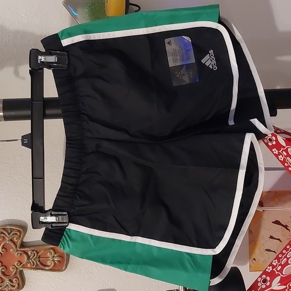 adidas Pants - Black and green Adidas athletic shorts